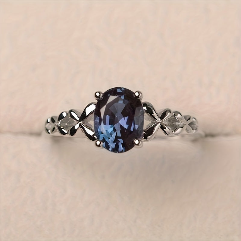 Timeless Blue Zirconia Ring