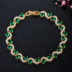 Emerald Crystal Gold Bracelet