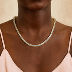Classic Tennis Gold Necklace