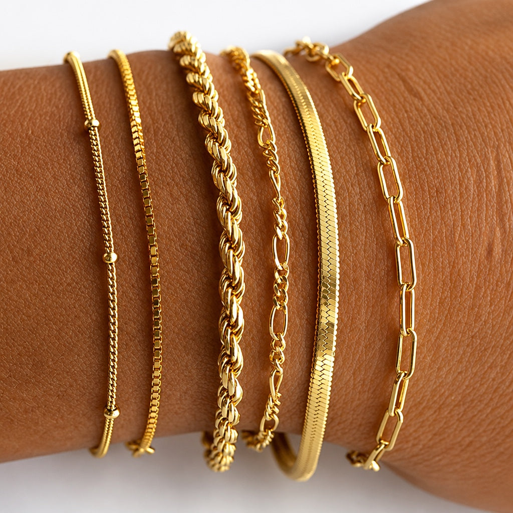 Isabella Vernetta White Gold Bracelet Set