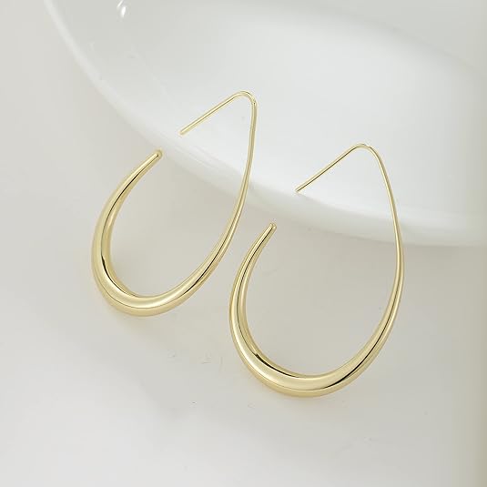 Sunlit Gold Hoop Earrings