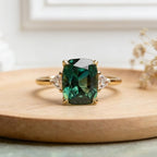 Vintage Inspired Emerald Gold Ring