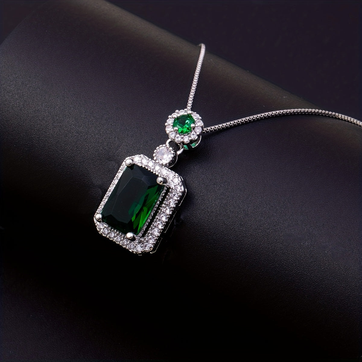 Vintage Square Pendant Necklace