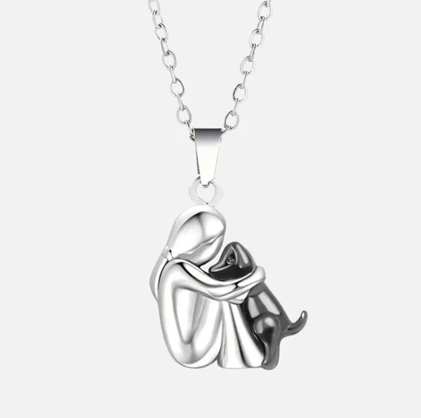 Graceful Dog Embrace Necklace