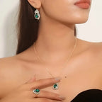 Marceline Jadehart Emerald Set