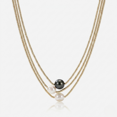 Baroque Pearl Multi Strand Necklace