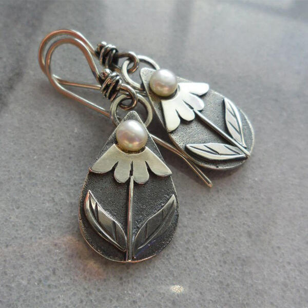 Majestic Teardrop Flower Earrings