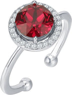 Crimson Glow Promise Ruby White Gold Ring