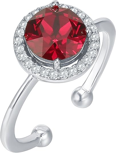 Crimson Glow Promise Ruby White Gold Ring