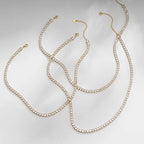 Classic Tennis Gold Necklace