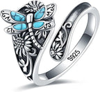 Turquoise Dragonfly Spoon Ring