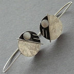 Vintage Rounded White Opal Earrings