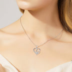 Paw Heart Crystal Necklace