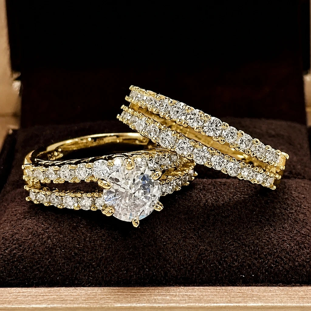 Eternal Radiance White Gold Ring Set