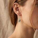 Graceful Silver Heart Earrings