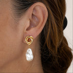 Irregular Pearl Statement Earrings