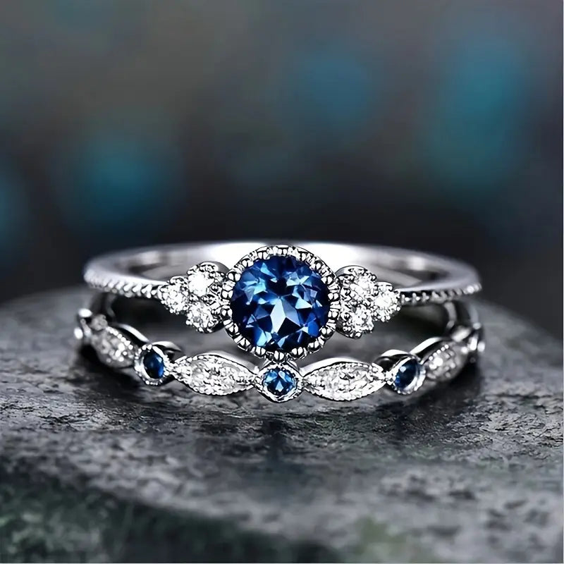 Avelisse Moraziel White Gold Ring Set