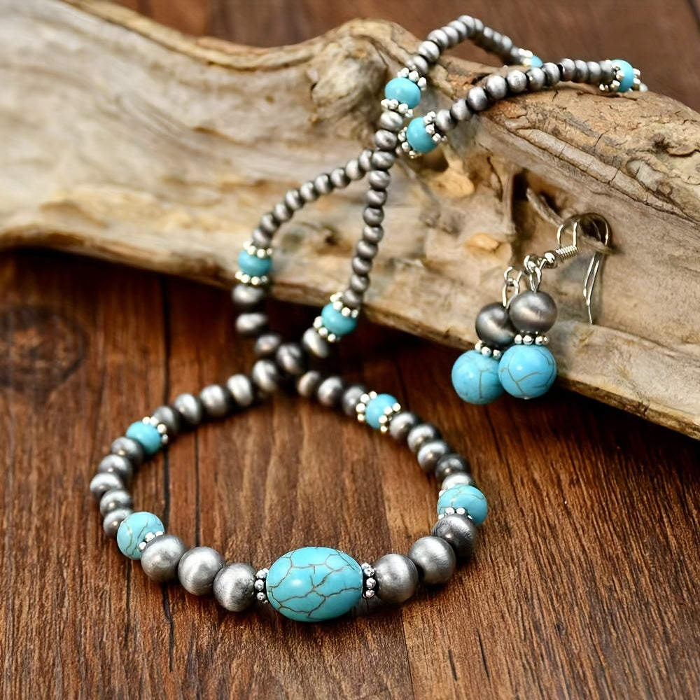 Retro Ethnic Turquoise Set