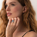 Turquoise Dragonfly Spoon Ring