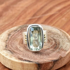 Two Tone Wide Zirconia Ring