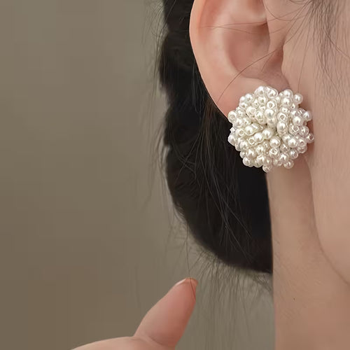 Classic Inlaid Pearl Earrings