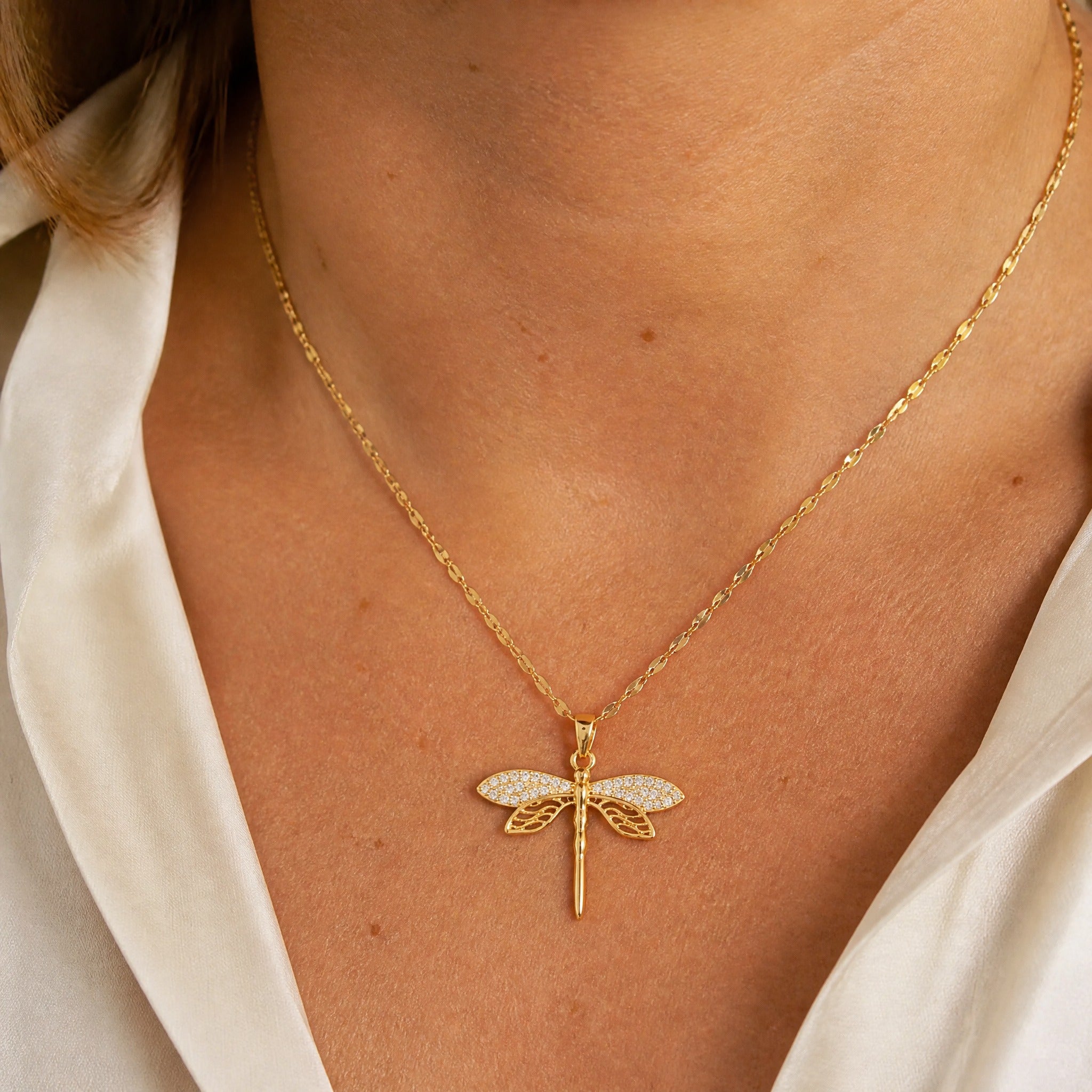 Enchanted Dragonfly Pendant Necklace