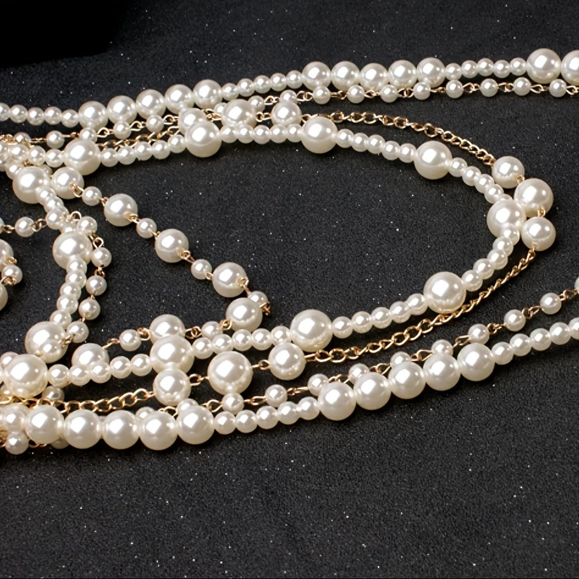 Boho Multi Layered Pearl Statement Set