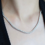 Tennis White Gold Crystals Necklace