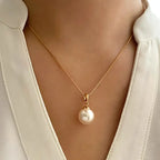 Graceful Pearl Necklace Earrings Set