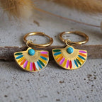 Tribal Hoop Boho Earrings