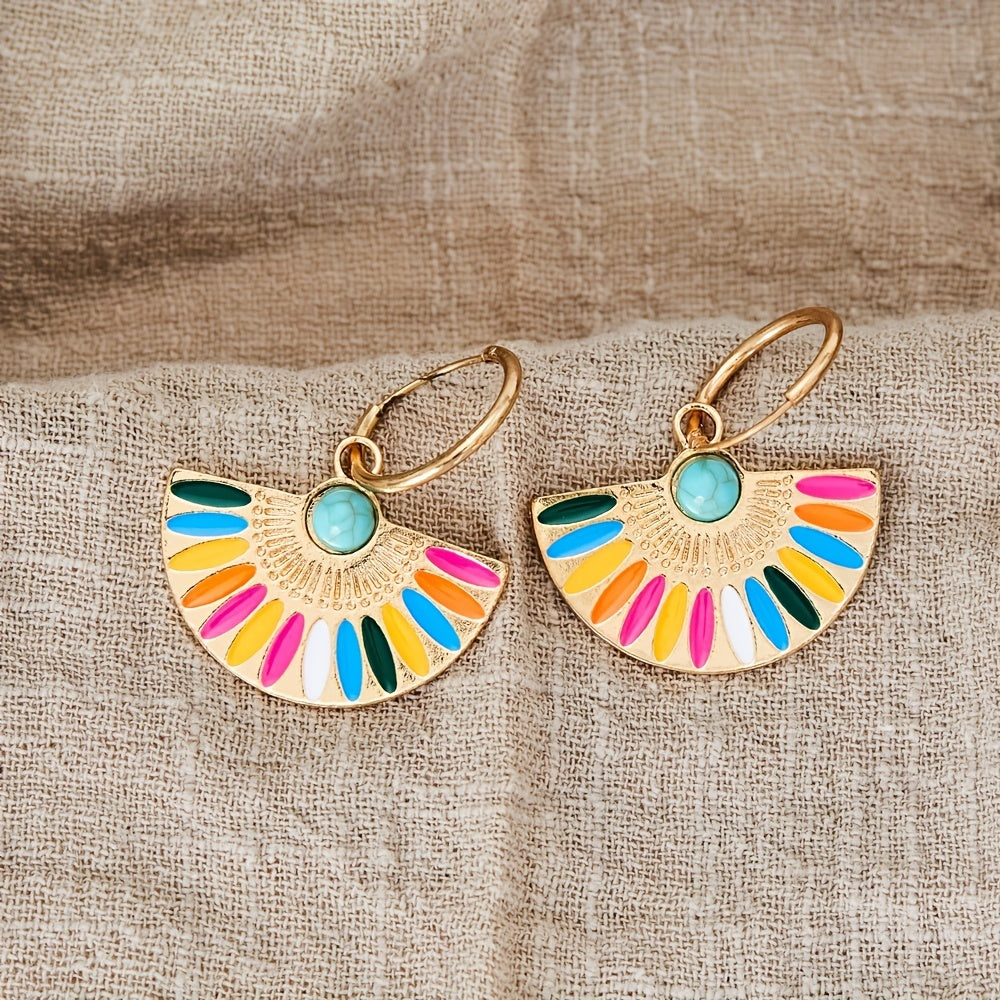 Tribal Hoop Boho Earrings