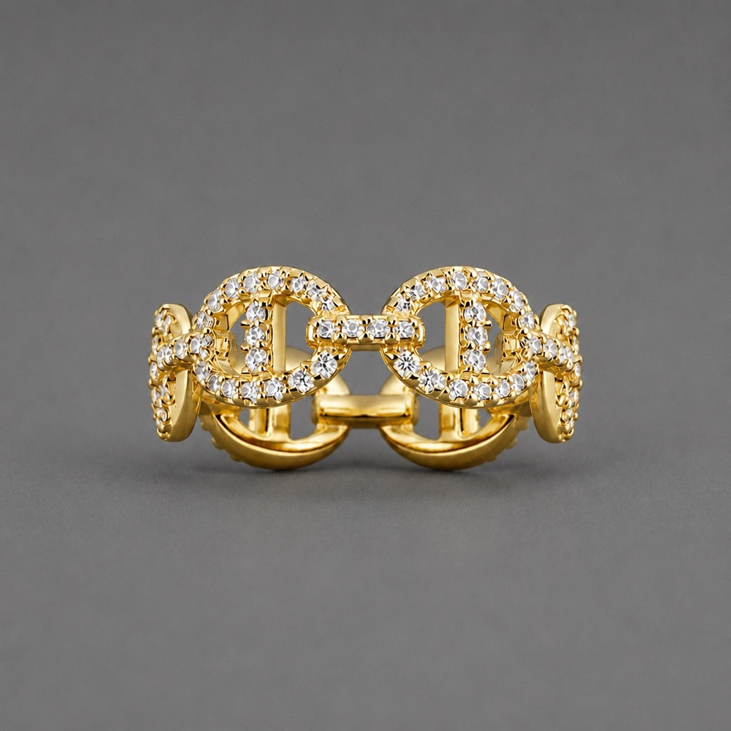 Isla Marina White Gold Crystals Ring