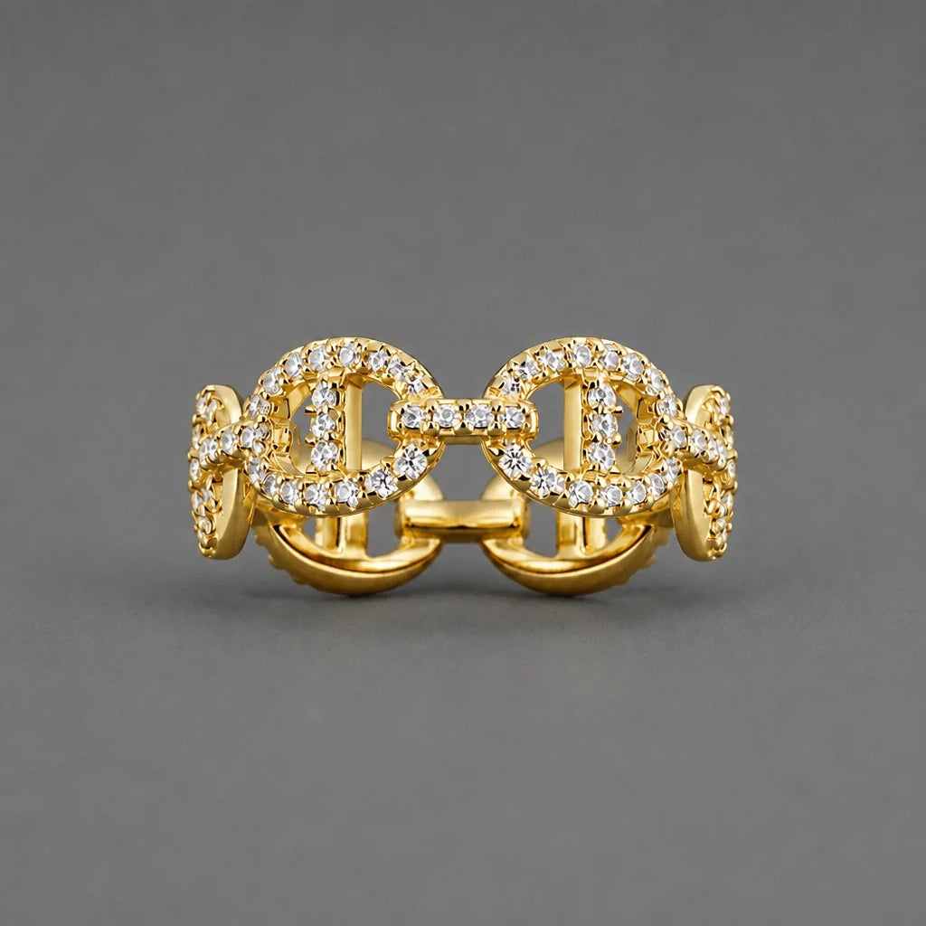 Isla Marina Gold Crystals Ring