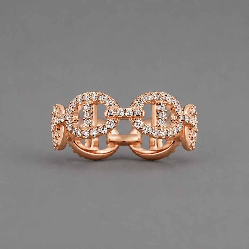 Isla Marina White Gold Crystals Ring