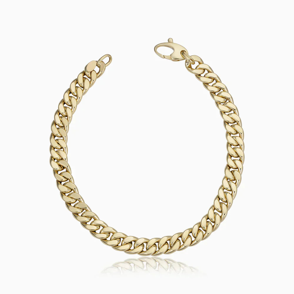 Estate Cuban Classic White Gold Bracelet
