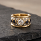 Blue Sapphire Cubic Zirconia Ring