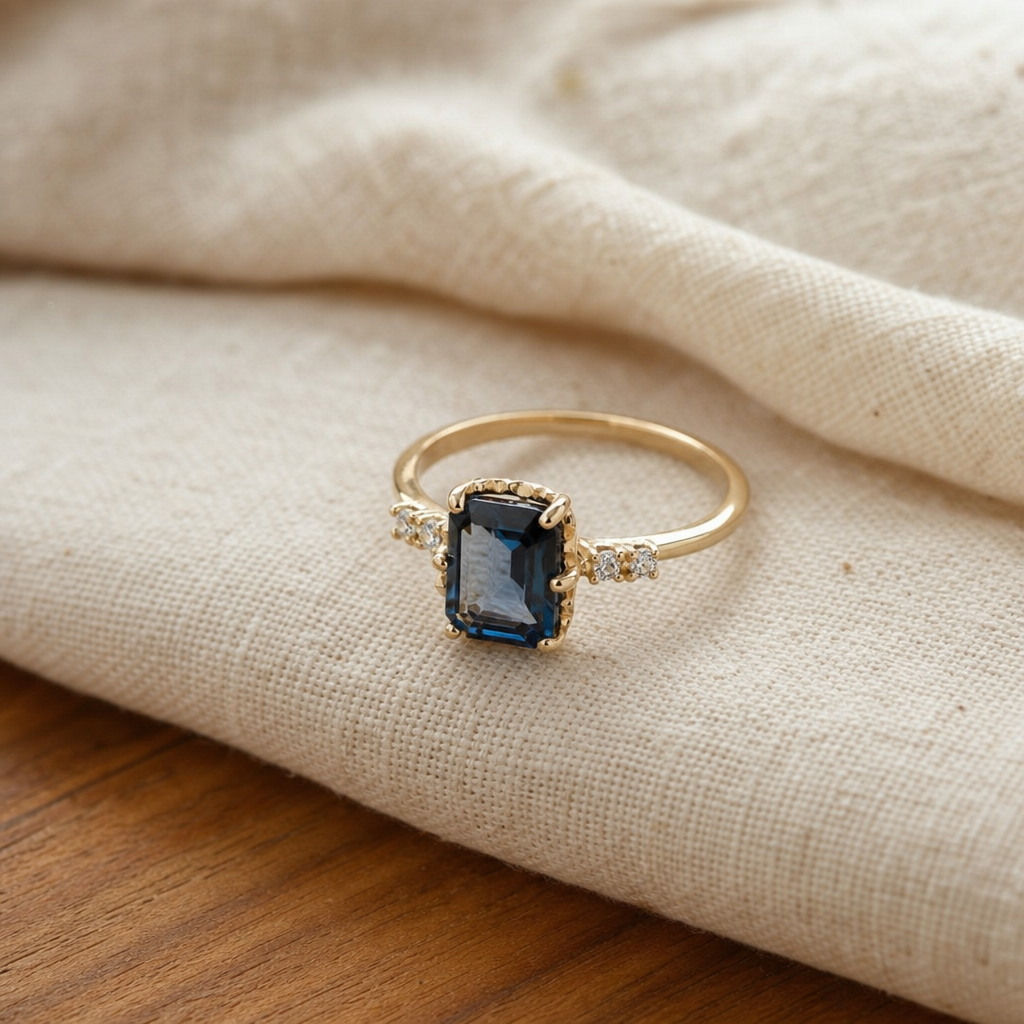 Blue Sapphire Gold Ring