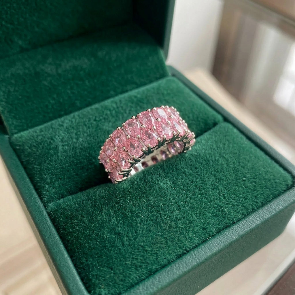 Blush Cascade Eternity Ring