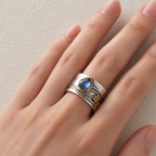 Bohemian Gemstone Meditation Ring