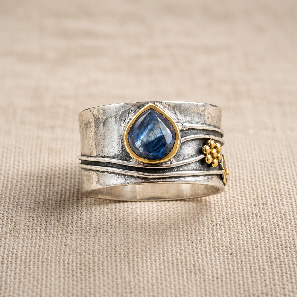 Bohemian Gemstone Meditation Ring