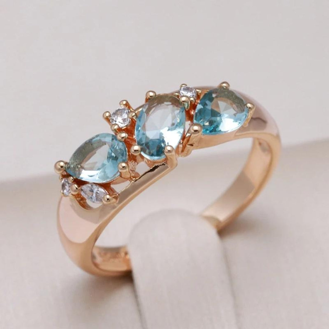 Vintage Blue Zirconia Ring