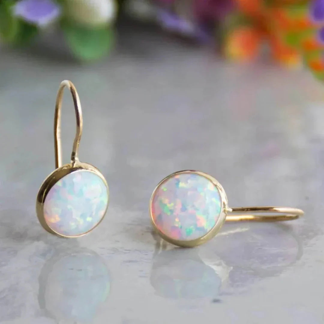 Antique Opal Glow Earrnings