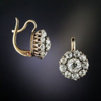 Vintage Inlaid Crystal Gold Earrings