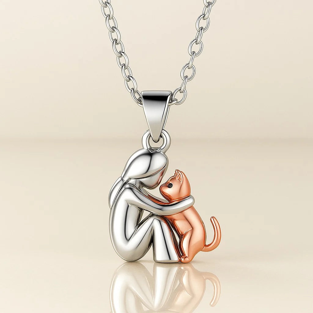 Minimal Cat Pendant Necklace