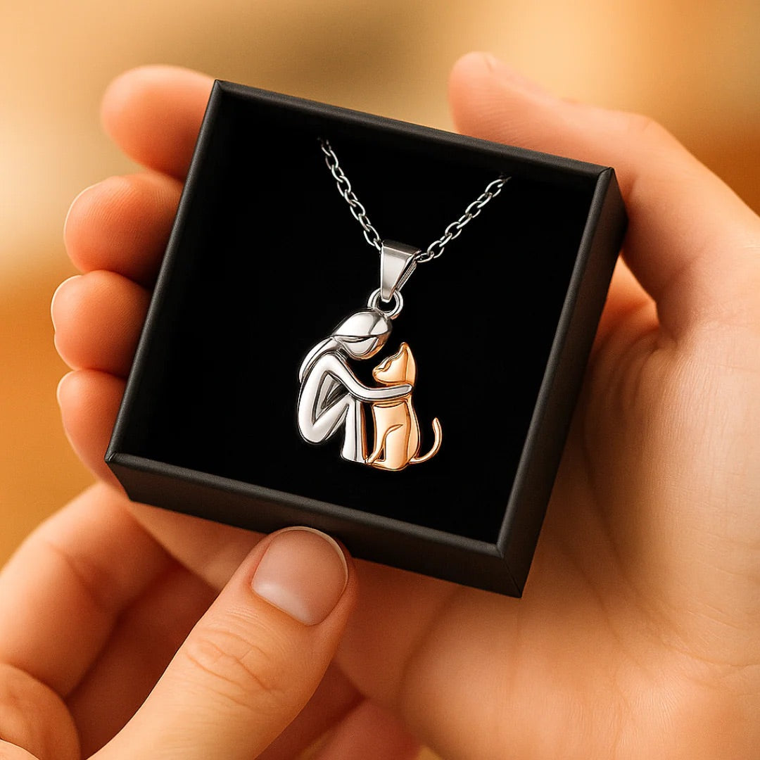 Minimal Cat Pendant Necklace