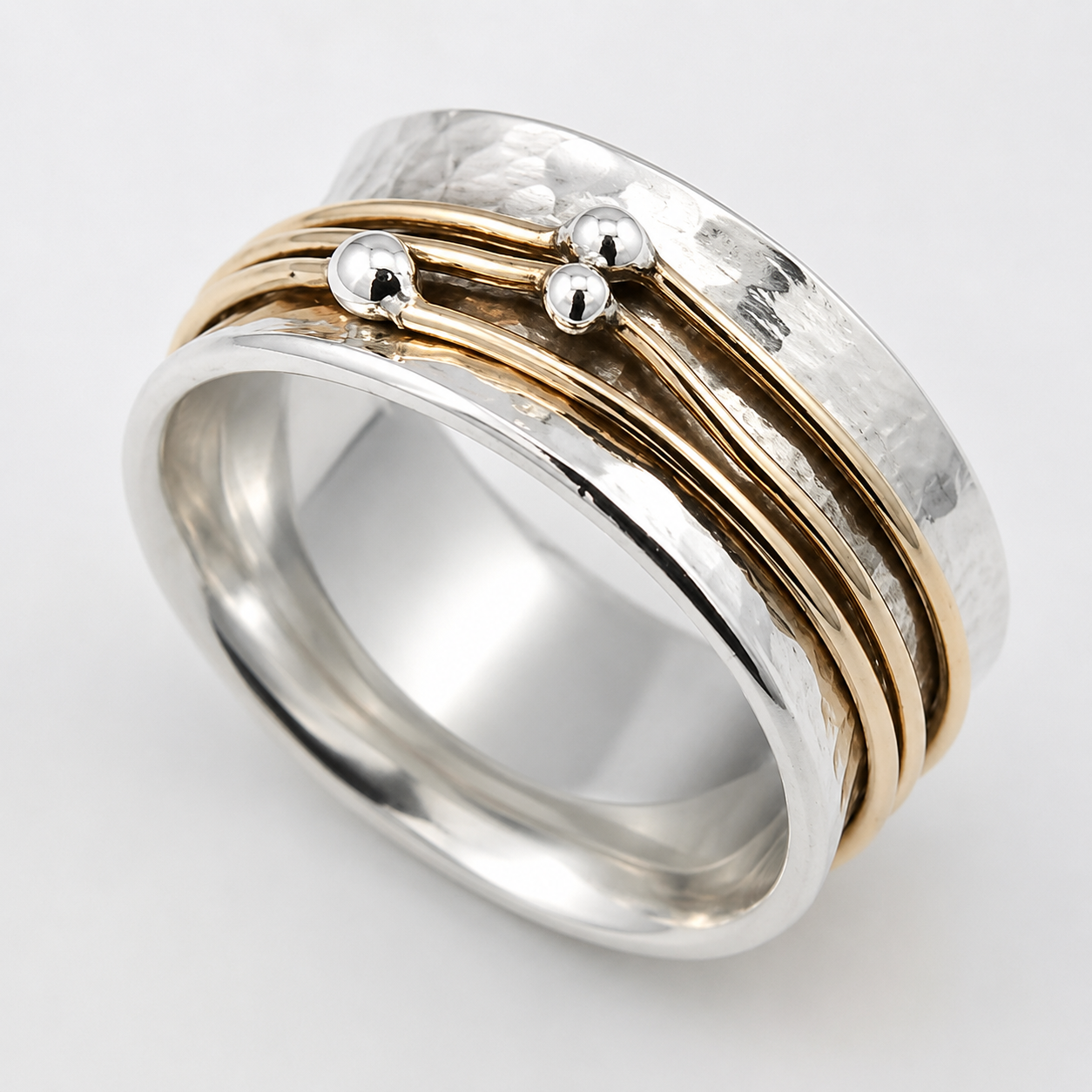 Refined Gold Layered Silver Ring
