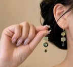 Vintage Green Silhouette Earrings