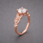 Exotic Floral Crown Zirconia Ring