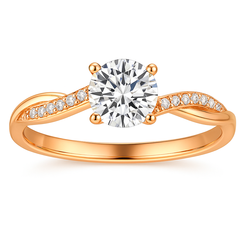 Le Jane Crystal Gold Ring