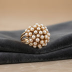 Classic Inlaid Pearl Gold Ring